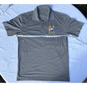 SPORT TEK Gray Short Sleeve Polo Shirt Nativity Cougars Embroidered Logo